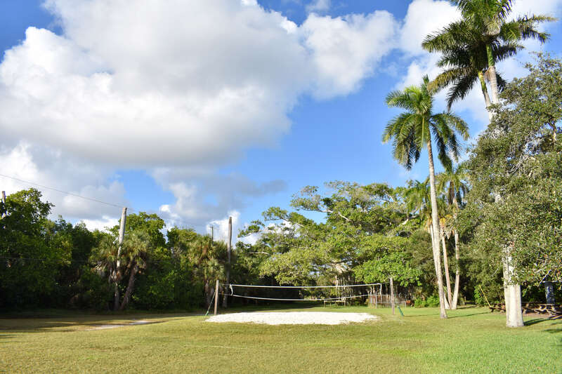 Volleyball play area at Hugh Taylor Birch State Park in Fort Lauderdale, Florida.