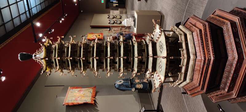 Photo of a jade pagoda statue, created circa 1711.