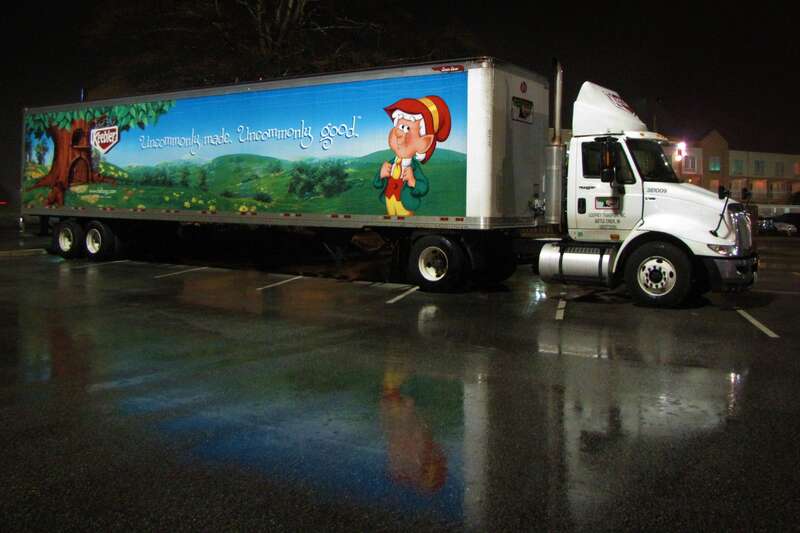 I see this truck nearly every Wednesday night in the parking lot outside J.C. Penney at the Cross Creek Mall in Fayetteville, North Carolina. It really stands out, especially under the lights in the rain. I am glad I had my camera the other night.
