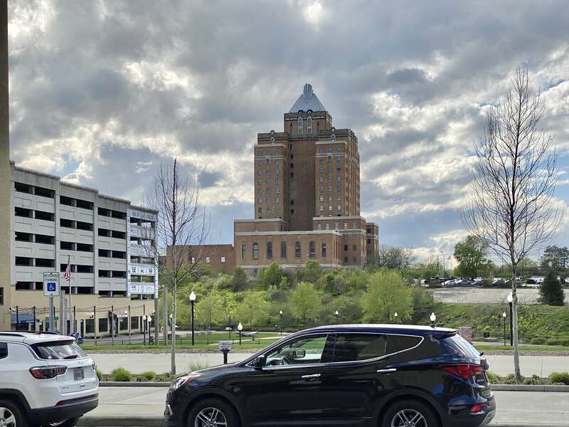 Built in 1929-1931, this Art Deco-style building was designed by Good and Wagner to serve as the Akron Central YMCA, and stands on the block bounded by Bowery Street, State Street, and Water Street in downtown Akron, Ohio, overlooking the old Ohio