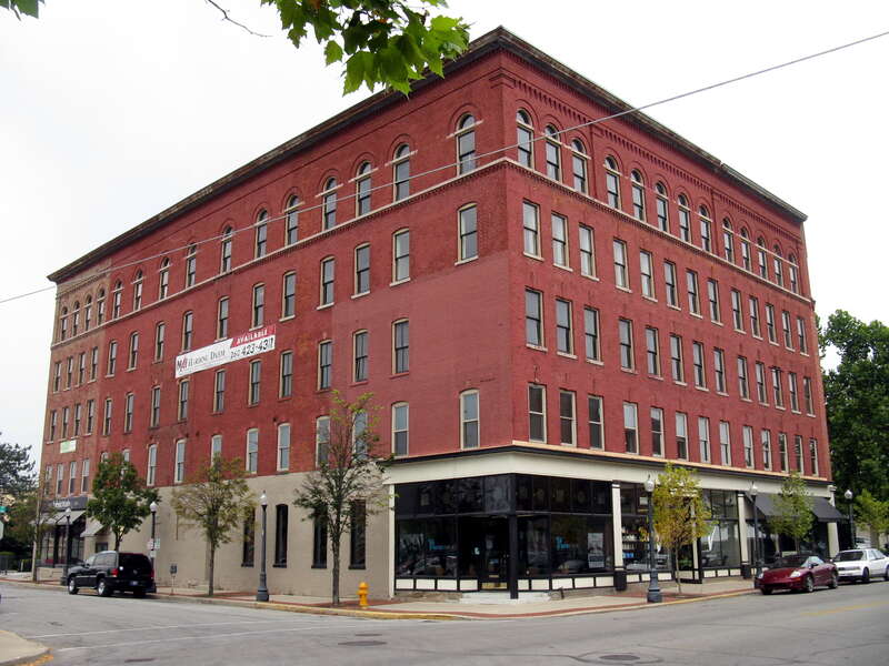 The National Register-listed Randall Building at 616 and 618 S. Harrison St. in Fort Wayne, Indiana. The building originally served as a hotel, the Clifton House.