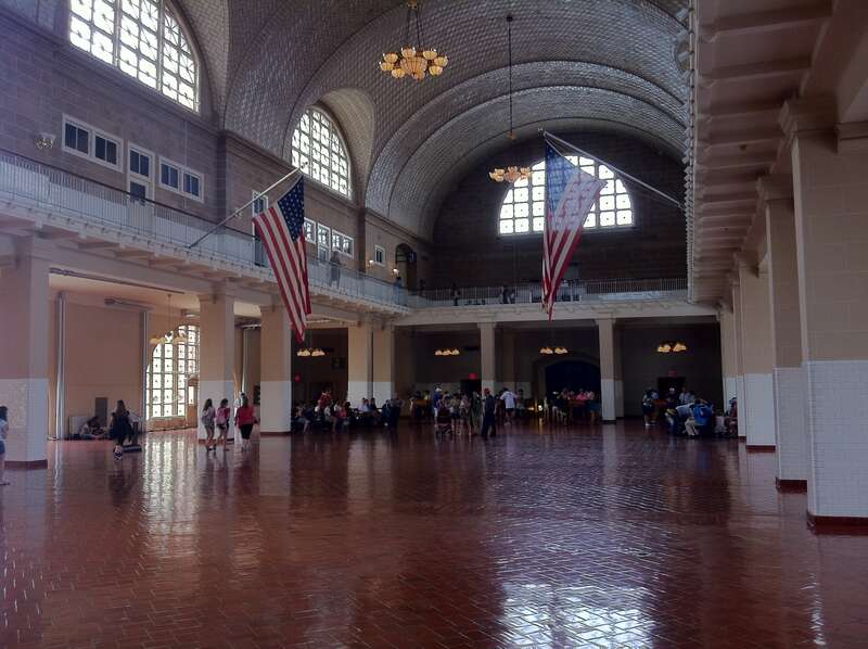 Registration room at Ellis Island