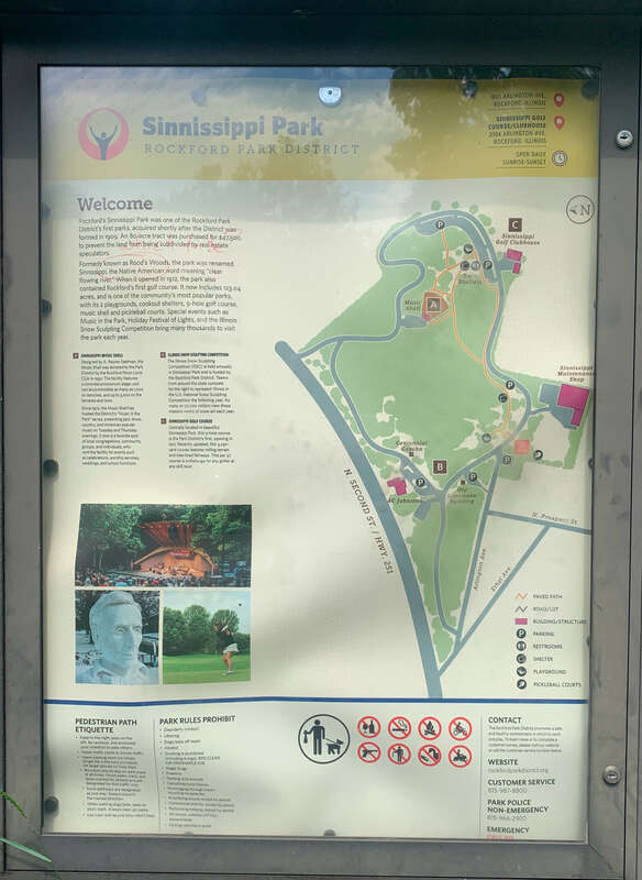Rockford Sinnissippi Park, map