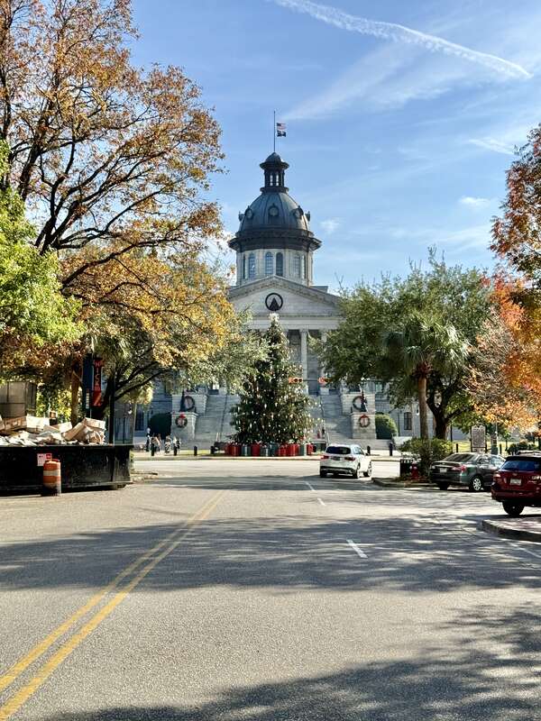 Built in 1851-1907, this Classical Revival-style building was designed by P. H. Hammarskold, John Niernsee, Frank McHenry Niernsee, Frank Pierce Milburn, and Charles Coker Wilson to serve as the state capitol building for South Carolina.  The