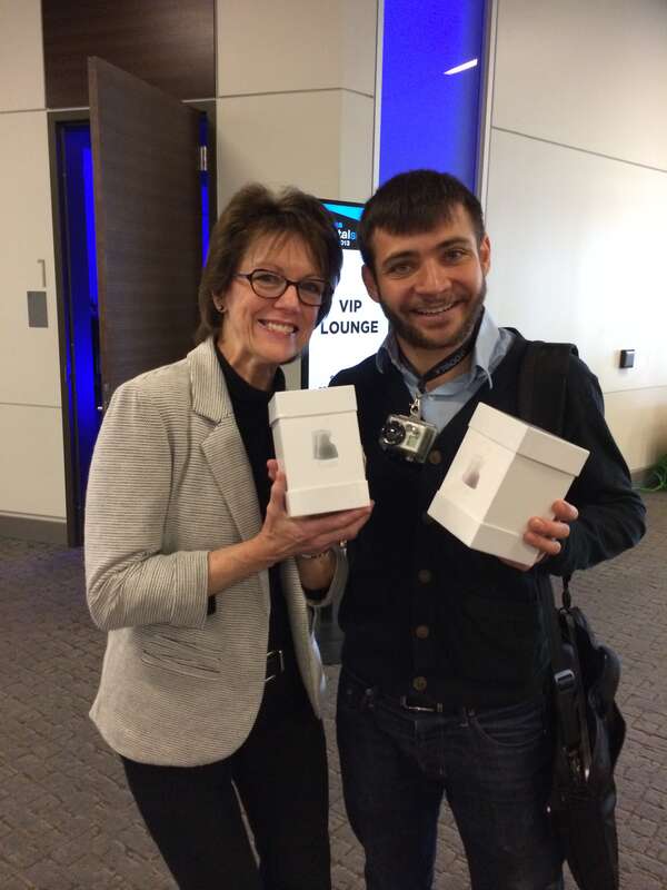 Susan Bennett aka Siri and iCups Creator Magdim Metshin.