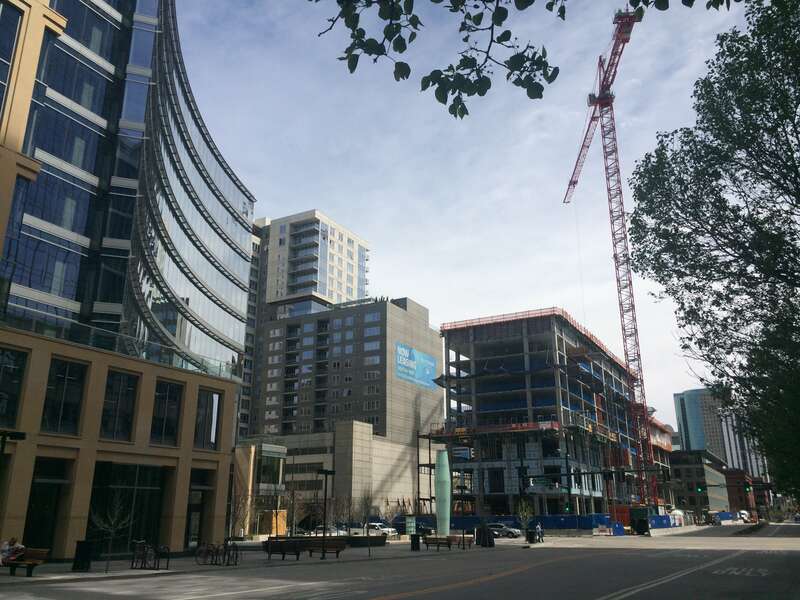 Development in the bustling Union Station section of downtown.