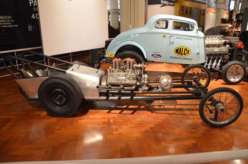 For about 6 weeks in January and February, the Henry Ford museum in Dearborn, Michigan opens the hoods on about 50 of it's iconic vehicles.  Here is a photo of one of the vehicles on display.
