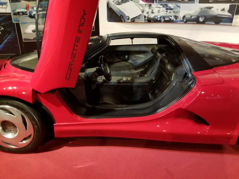 Picture of a 1986 Chevy Corvette Indy Concept taken at the National Corvette Museum in Bowling Green, KY.