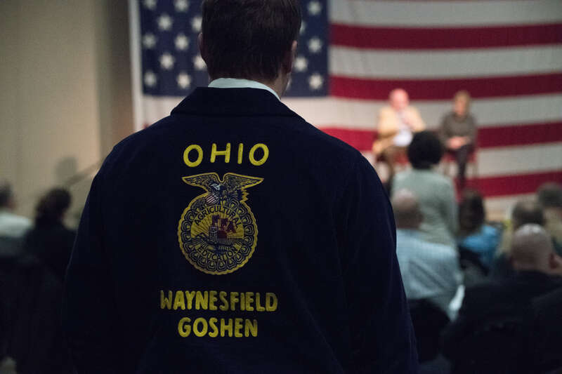 U.S. Secretary of Agriculture Sonny Perdue and Small Business Administration (SBA) Administrator Linda McMahon, take part in a working lunch and conversation with the Lima Chamber of Commerce, and Ohio Farm Bureau, in Lima, OH, on April 4, 2018. This