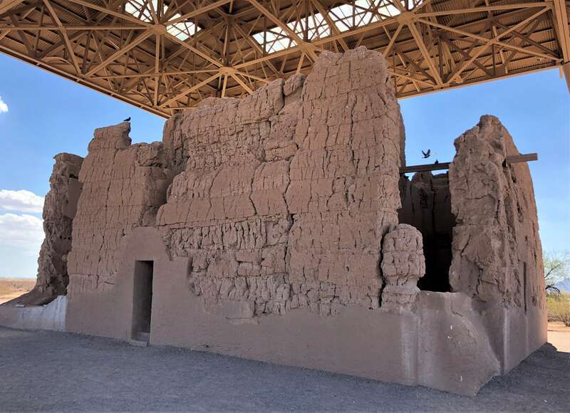 Casa Grande Ruins National Monument, located at 1100 West Ruins Road in Coolidge, Pinal County, Arizona, is an archaeological site and ruins of the Pre-Columbian Hohokam culture dating from c.12th century-15th century. "Casa Graade" (Big House) is