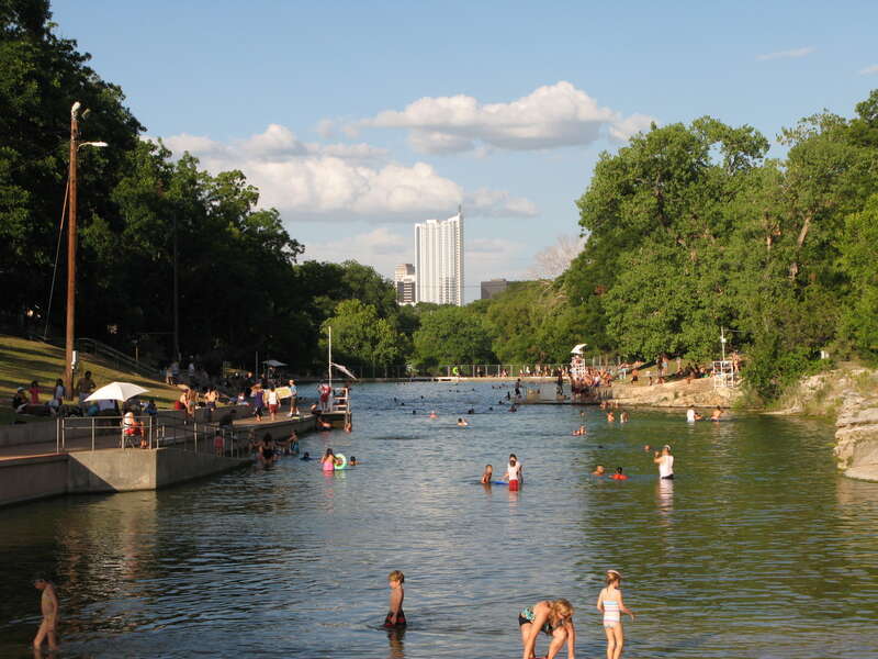 Barton Springs Pool on Barton Creek, Austin, Texas