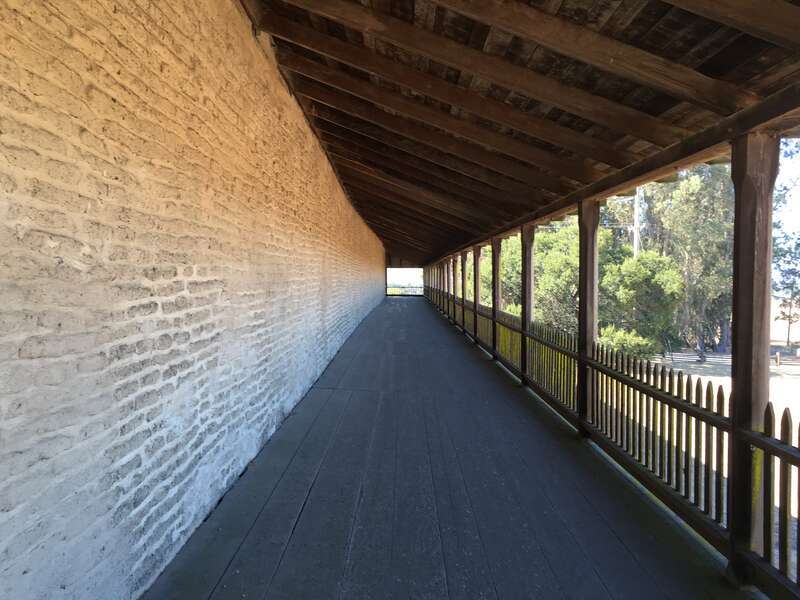 Adobe walls built by natives