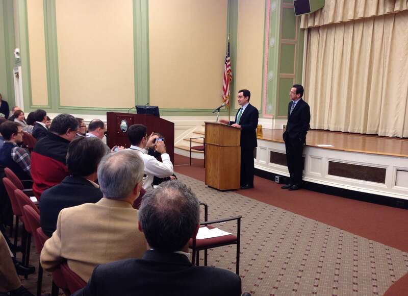 Thursday, January 23, 2014 -- Governor Dannel P. Malloy held a news conference at the offices of the Department of Energy and Environmental Protection in Hartford to announce that he is appointing Robert Klee of New Haven to serve as the agency's new