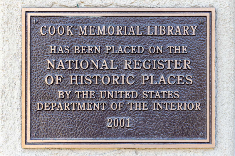 Ansel B. Cook Home, later Cook Memorial Library, Libertyville, Illinois. Constructed in 1878 and now operates as the Libertyville–Mundelein Historical Society.