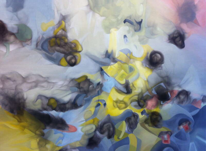 Size: 32&quot; x 24&quot; (81cm x 61cm)
Medium: Fumage &amp;amp; Oil on canvas