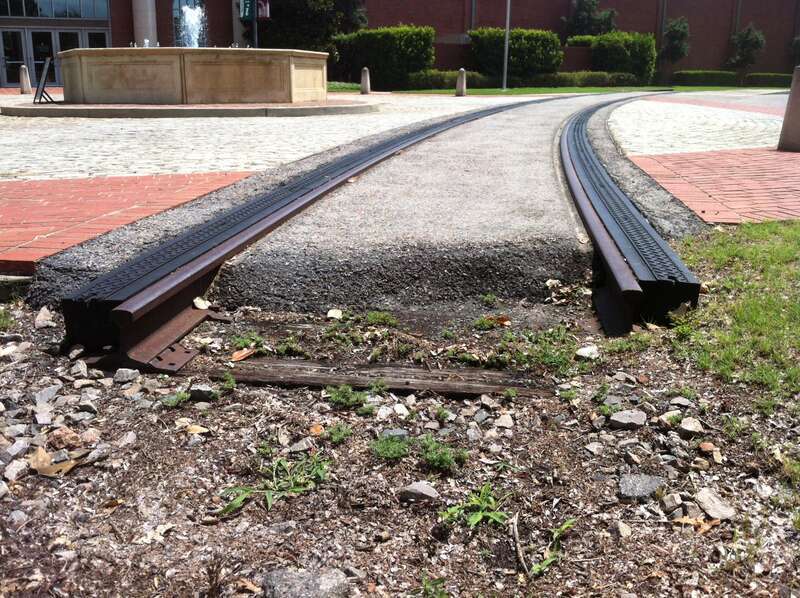 Augusta, Georgia June 2013 at the Augusta Museum of History. Spur Track segment dead track.