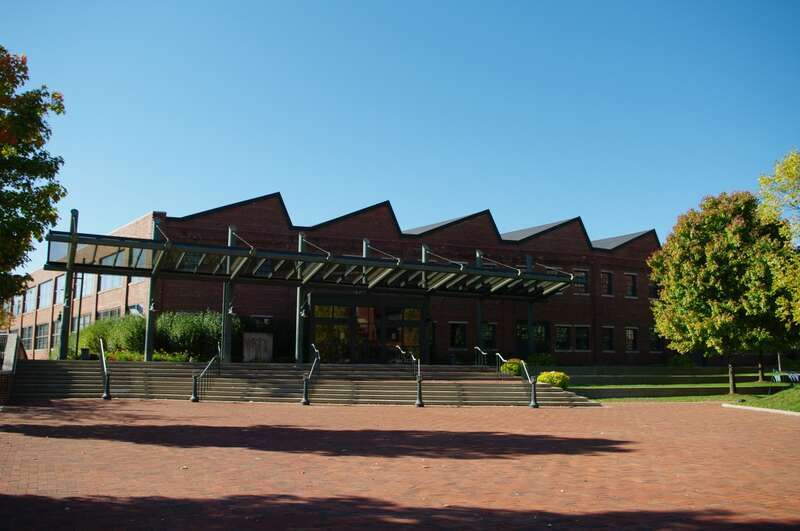 Wide shot of Bloomington City Hall