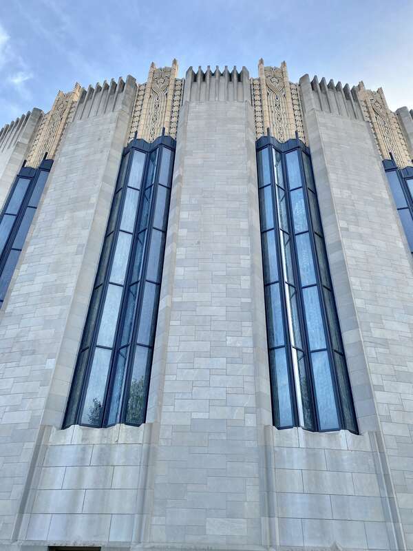 Built in 1927-1929, this Art Deco-style building was designed by Bruce Goff and Adah Robinson for the congregation of Boston Avenue United Methodist Church, organized in 1893 as a part of the Methodist Episcopal Church, South.  The building was