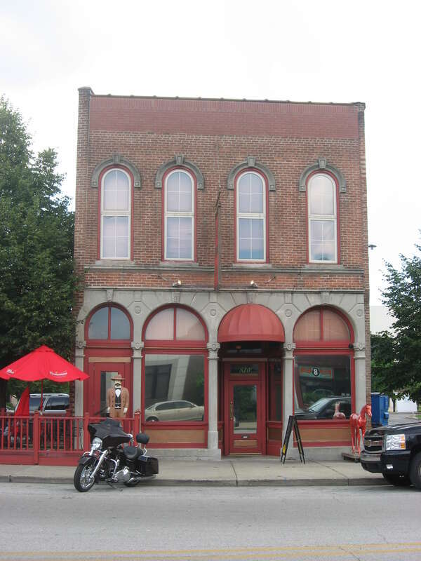 Front of the Building at 810 Wabash Avenue in Terre Haute, Indiana, United States.  Built in 1870, it is listed on the National Register of Historic Places.