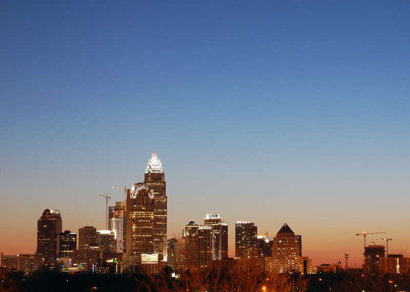 Charlotte skyline from Cordelia Park