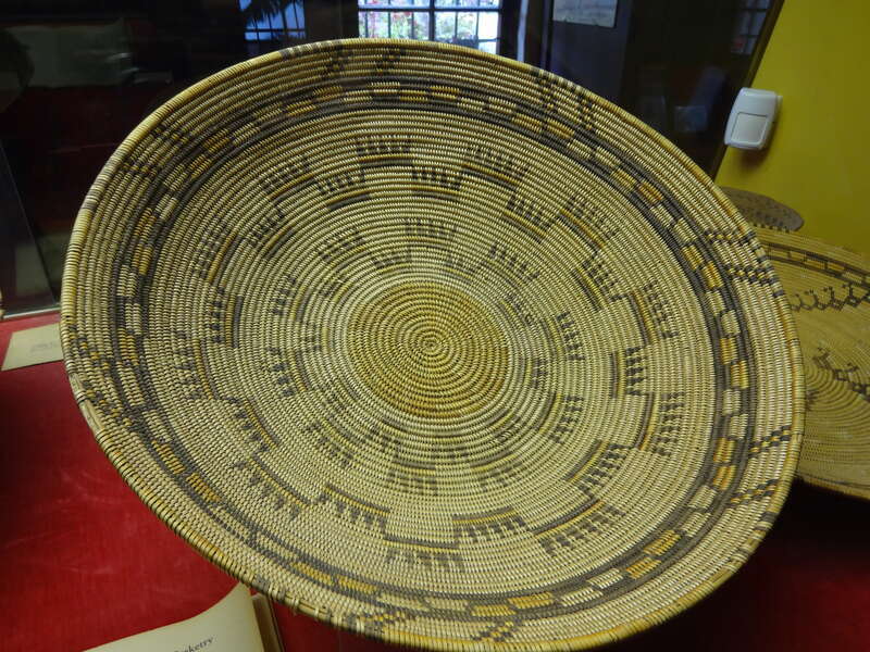 Basket used by Chumash Indians, Mission San Buenaventura museum