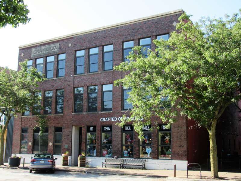 Crane Company building in the Davenport Motor Row and Industrial Historic District, Davenport, Iowa. The building is a expansion and renovation of an 1888 building that housed Reimers &amp;amp; Fernald Co., a candy and cracker manufacturing plant, and