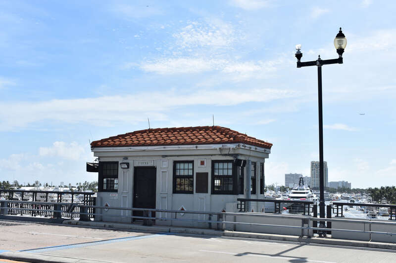 The Dwight L. Rogers Memorial Causeway drawbridge control room in Fort Lauderdale, Florida.