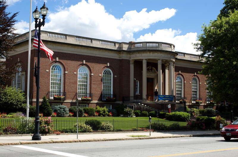 The Francis Buttrick Library in Waltham, Massachusetts, a building on the National Register of Historic Places.