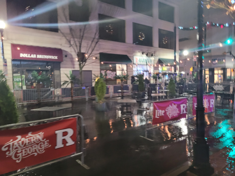 George Street, New Brunswick,
One section of the road was blocked off. Sponsored by Rutgers University for restaurant week and football.
