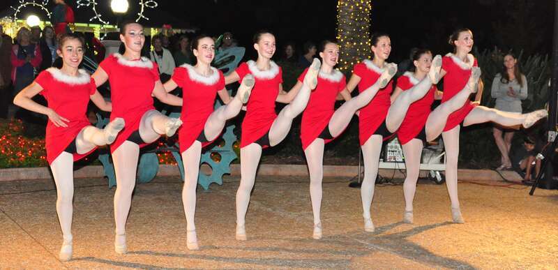 Young ladies from the &quot;Gulf Coast Dancenter&quot; perform at the &quot;Holiday Garden Lights&quot;, at the Florida Botanical Gardens in Largo