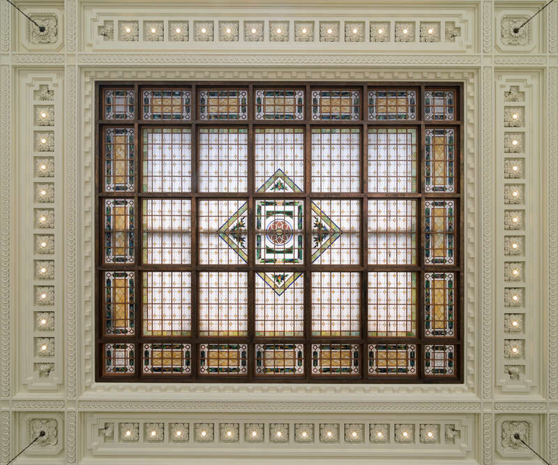 Ceiling of Hoboken Terminal, Hoboken, New Jersey.