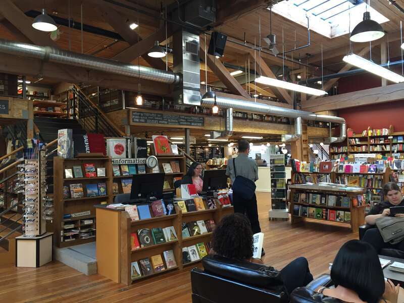 The interior of the Elliott Bay Book Company at Capitol Hill in Seattle, Washington, USA.