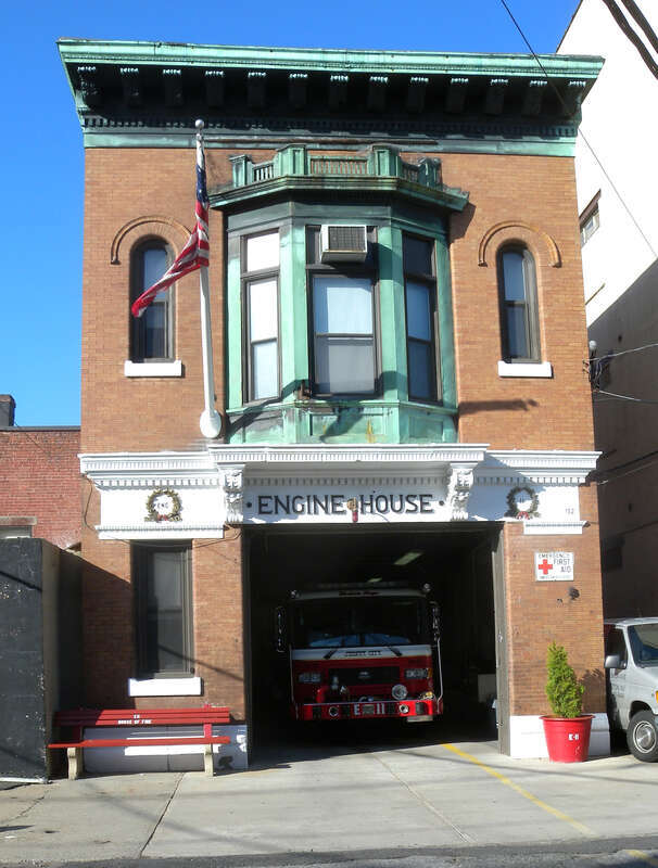 Looking north at Engine House 11 on a sunny afternoon.