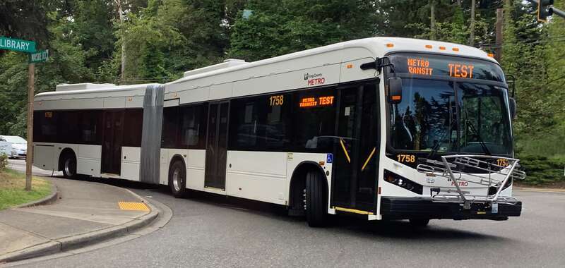 Thursday, June 4, 2020. 10:45 am. S 320th St, &amp;amp; 21st Ave SW, Federal Way, WA. King County Metro (1758) BYD K11M. Training Test and No Passengers. 2019 Bus.
