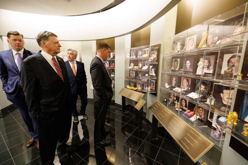4 May 2022  -Oklahoma City, OK - U.S. Secretary of Labor Marty J. Walsh, Rep. Thomas Cole and Mayor David Holt visit the Oklahoma City National Memorial.

Official Department of Labor Photograph***
Photographs taken by the federal government are