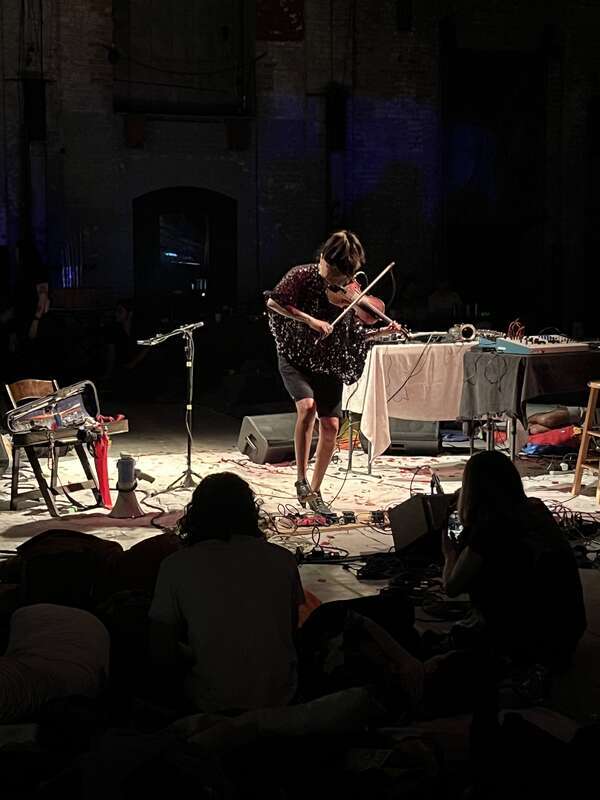 Laura Ortman plays May 27, 2023 at the Basilica Hudson as part of the 24-Hour Drone concert.