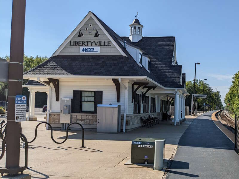 Libertyville Metra station from tracks