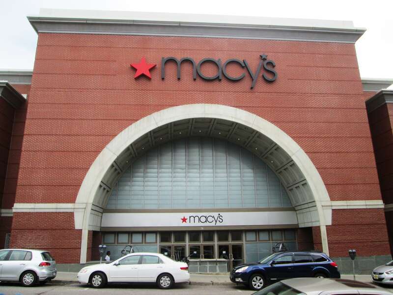 The entrance to the Macy's store on Cherry Street in Burlington, Vermont.