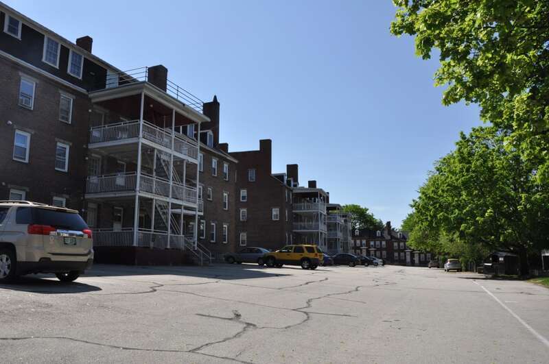 Housing units formerly of the Amoskeag Manufacturing Company, located in District A of its millyards in Manchester, New Hampshire.