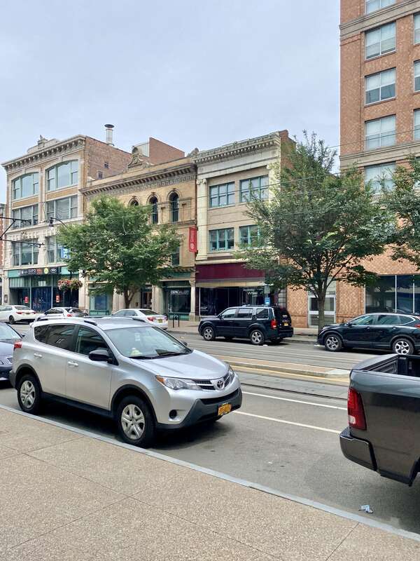 Built in 1892, this Beaux Arts-style building was designed by Edward B. Green and William S. Wicks as a shopping arcade, an income-generating property for oil tycoon G.B. Marshall.  The building was based on the Burlington Arcade in London, and was,