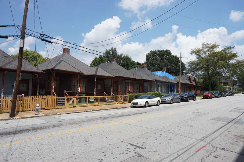 Auburn Avenue at the Martin Luther King Jr. National Historic Site in Atlanta, Georgia (United States).