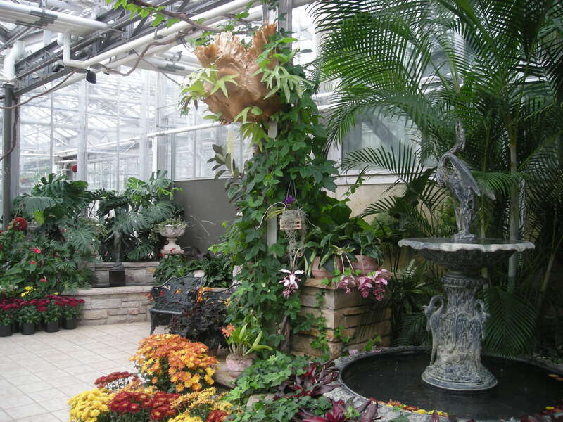 The interior of the Earl and Donnalee Holton Victorian Garden at the Frederik Meijer Gardens &amp;amp; Sculpture Park in Grand Rapids Township, Michigan (United States).