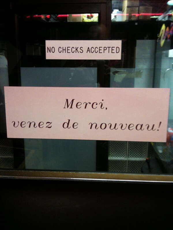 Mel's Diner, Lafayette, Louisiana. Sign in Creole French.