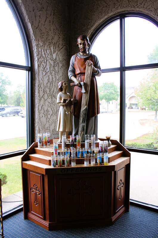 The narthex in Mother of God Cathedral, Southfield, Michigan.