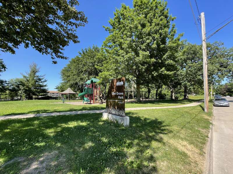 an image of Oak Grove Park, a public park in the City of Iowa City