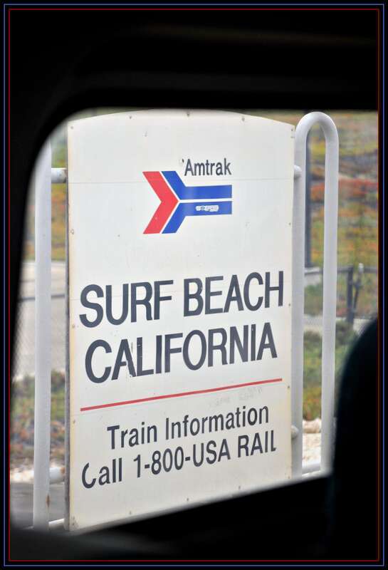 One of a series of photos taken from the Pacific Surfliner at Surf Amtrak station in California