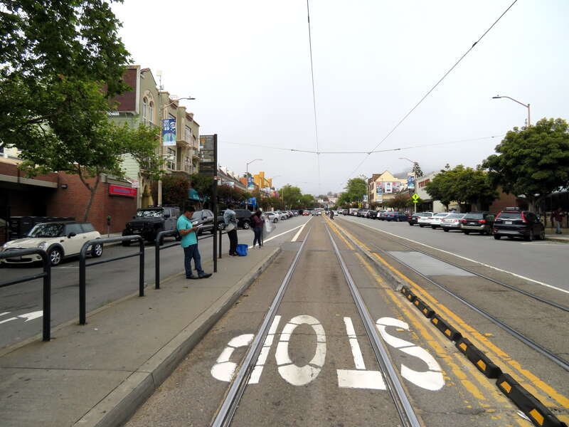 Outbound platform at West Portal and 14th Avenue in May 2018
