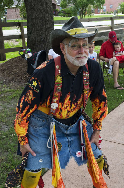 Rodeo cowboy at the Butler Longhorn Museum Wild West Show in League City