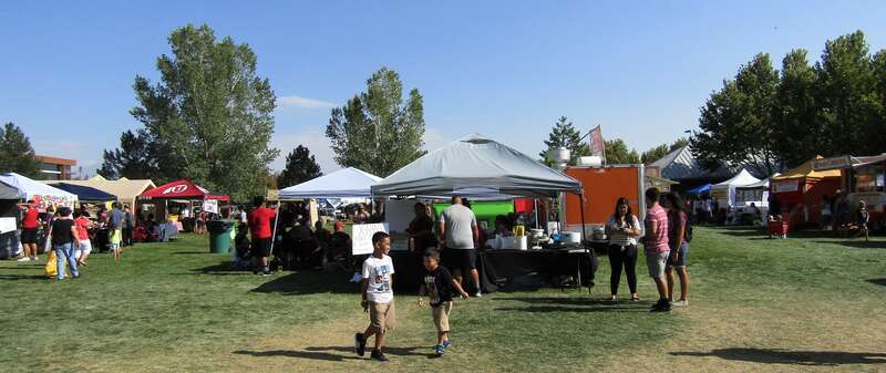 Booths at Polynesian Days in Thanksgiving Point.