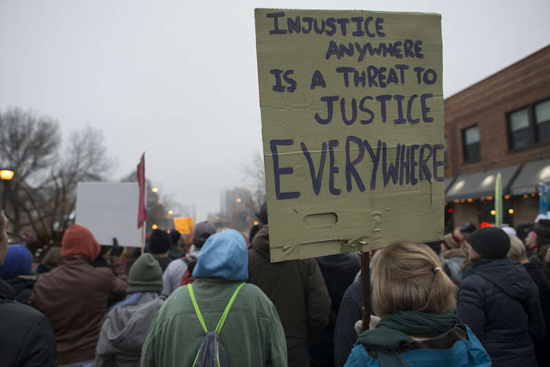 Minneapolis, Minnesota
January 20, 2017
About 3000 people marched through Minneapolis to protest the inauguration of Republican President Donald Trump. The people gathered in south Minneapolis and then marched downtown to City Hall. They criticized